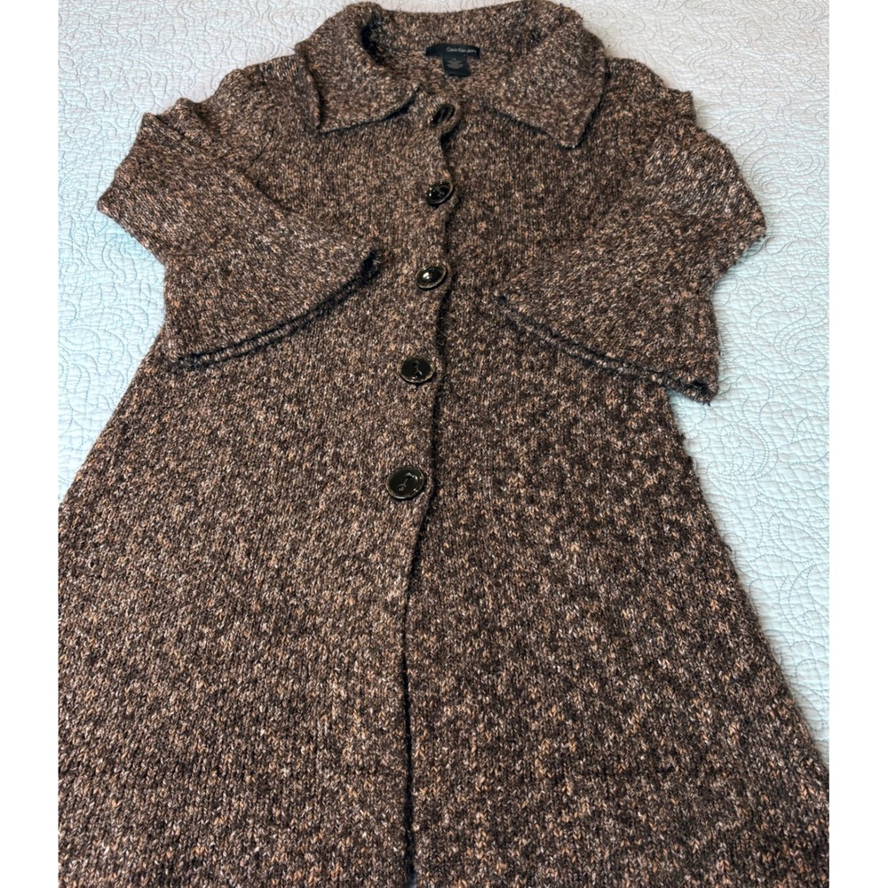 Calvin Klein Jeans Brown Marled Knit Button Front Cardigan Sweater M/L